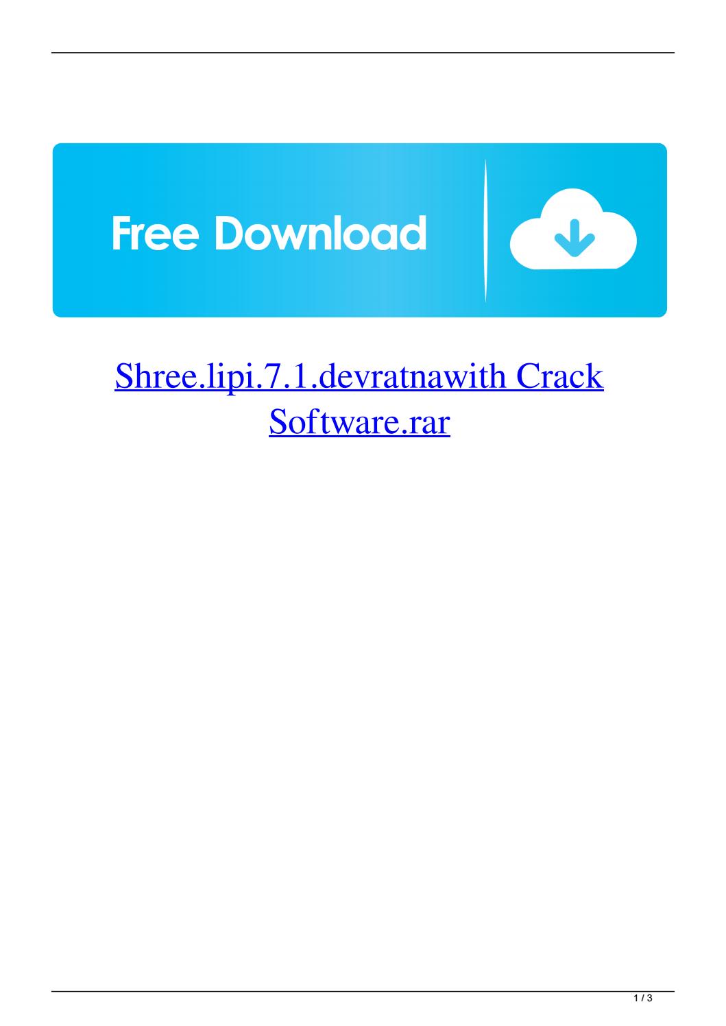 Shree lipi 7.3 crack with full software download, free for pc windows 10